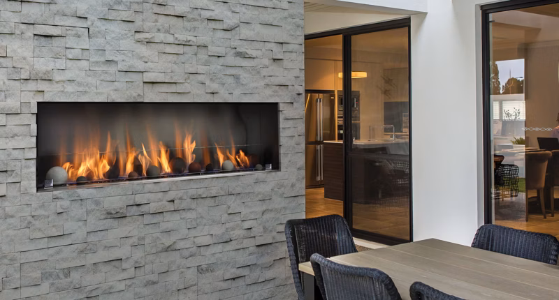 Outdoor Linear Fireplace