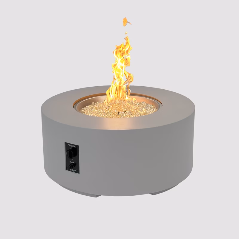 Cove Concrete Round Gas Fire Pit Table