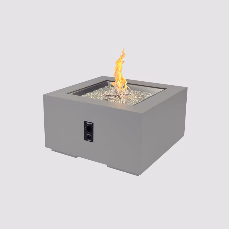 Cove Concrete Square Gas Fire Pit Table