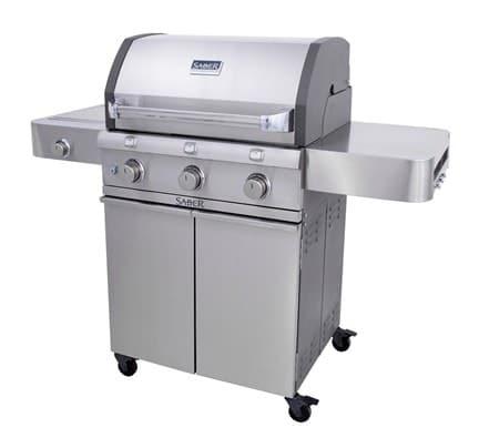 Stainless 500 LP 3-Burner Grill w/Dual Ring Side Burner
